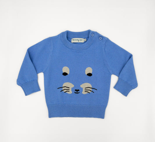 Baby Jumper Lito Intarsia - Blue